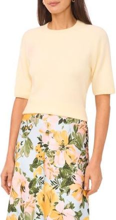 1.State Crewneck Short Sleeve Sweater in Butter Cream Yellow at Nordstrom Rack, Size X-Large