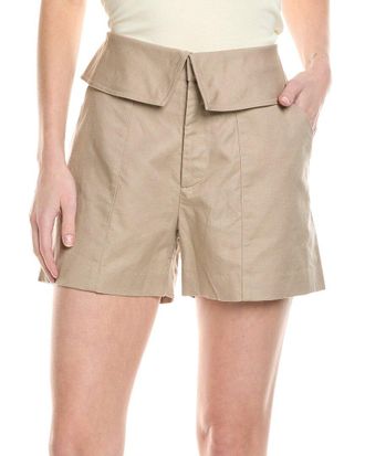 Frame Denim FRAME Foldover Linen-Blend Short