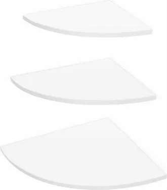 OEM Estanter&iacute;a Esquinera De Pared - Blanca - Tres Niveles - Dise&ntilde;o Flotante - Material De Pvc - Capacidad De Carga De 5 Kg