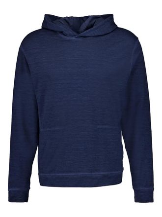 120% Lino linen-blend hoodie - Blue