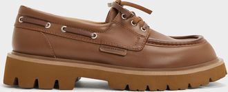 Charles & Keith Ridged-Sole Boat Shoes