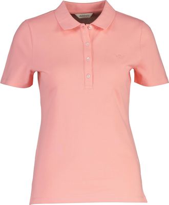 GANT Poloshirt GANT SLIM FIT ARCHIVE SHIELD PIQUE, Damen, Gr. XXL, hell pink, Piqu&eacute;, Obermaterial: 97% Baumwolle, 3% Elasthan, slim fit normal, Rippb&uuml;ndche