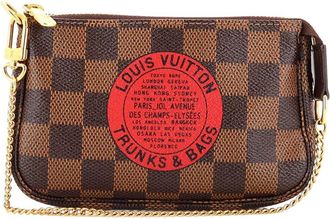 Louis Vuitton Brown Limited Edition Damier Pochette Accessoires Mini (Authentic Pre-Loved)