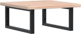 vidaXL Basin Shelf Wall Mounted Steel and Solid Wood Oak vidaXL