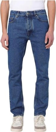 Palm Angels Classic Fit Distressed Blue Jeans - Heren - Slim Fit Jeans - Blauw - W32 - Katoen - Jeans