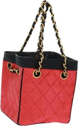 Chanel Pre-owned Vintage Bucket Bag - Dames - Vintage Tas - Rood - ONE Size - Vintage