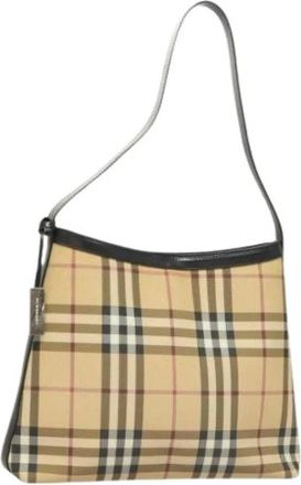Burberry Pre-owned Plastic Schoudertas - Dames - Vintage Schoudertas - Beige - ONE Size - Vintage