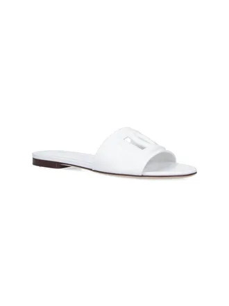 Dolce & Gabbana Womens Sandals White Calf Leather