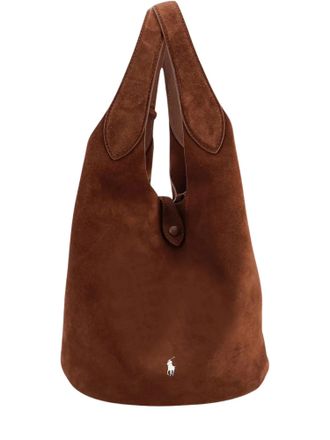 Polo Ralph Lauren Suede Tote Bag With Slouchy Silhouette And Subtle Logo