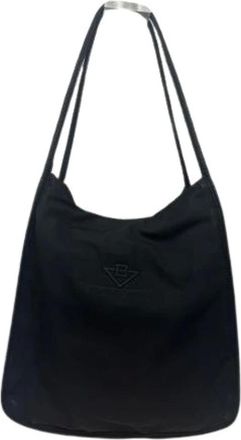 Bottega Veneta Pre-owned Shoulder Bags, female, Black, Size: ONE SIZE Pre-owned Canvas Shoulder Bag