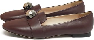 Christopher Kane Mocassini in pelle con decorazione - Rosso