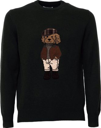 MC2 Saint Barth Country Poodle Toy Boy Embroidered Crew Neck Sweater