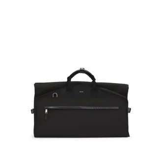 BOSS Garment bag with leather trims