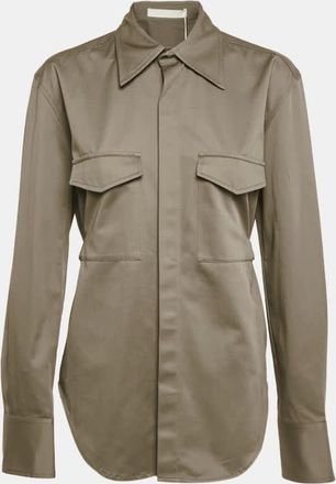 Dion Lee Ash Green Cotton Belted Utility Shirt