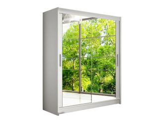 Mirjan24 Mobilier1 - Armario Closico 127, Blanco, 200x150x58cm, Puertas De Armario: Correderas, N&uacute;mero De Estantes: 0