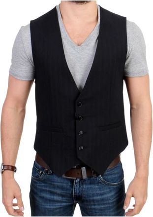 Costume National Casual Vest - Heren - Gillet - Zwart - M - Katoen - Kostuums