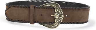 Etro Paisley Suede Belt - female - Etro - Belts - Brown - 85 CM - Accessories