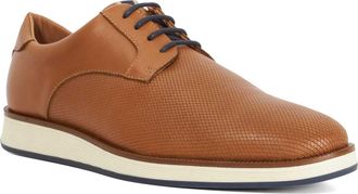 Dune London Mens Bow - Leather Lace-Up Hybrid Gibson - Tan - Size UK 12