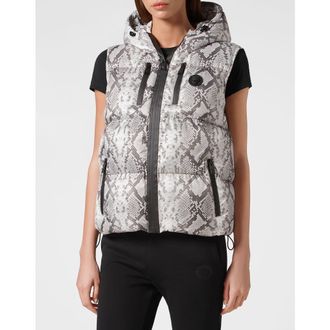 Plein Sport Down Vest Women in Grey at Nordstrom, Size X-Small