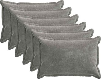 vidaXL Funda De Almohada 6 Uds. Houten Gris Oscuro 40 X 60 Cm Vidaxl