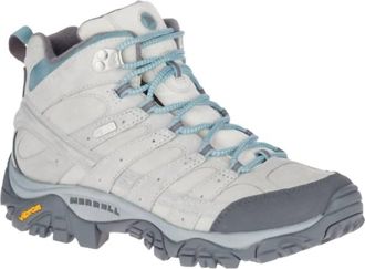 Merrell Womens Moab 2 Prime Mid Waterproof Shoes - Medium In Glacier