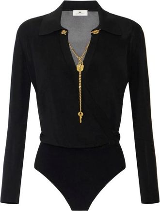 Elisabetta Franchi Truien Zwart - Dames - Bodies - Zwart - S - Tops