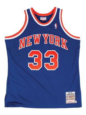 Mitchell & Ness Authentic Road NBA NY Knicks 91 Patrick Ewing top - Rood
