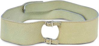 Marni Cintura in pelle con fibbia D ovale - Verde