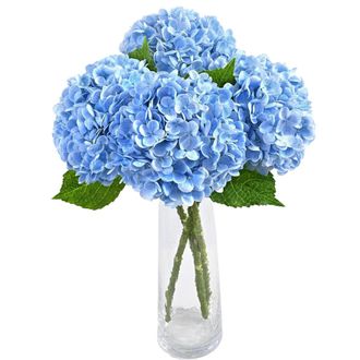 OEM Cuatro Hortensias Artificiales De 45 Cm (17,7 Pulgadas), Ideales Para El Hogar, Bodas, Fiestas Y Decoraci&oacute;n De Exteriores