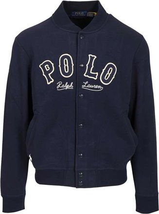 Polo Ralph Lauren Jassen, Heren, Blauw, S, Katoen, RL Fleece Western-Logo Jacket