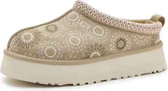 UGG Tazz Sun Stitch Womens Slippers Mustard Seed : 10 B - Medium, Suede