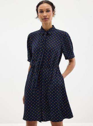 Contemporaine Womens Flowy polka dot shirtdress