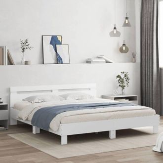 vidaXL Giroletto con led senza Materasso Bianco 180x200 cm - Vidaxl