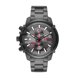 Diesel Mens Griffed Chronograph, Gunmetal-Tone Stainless Steel Watch