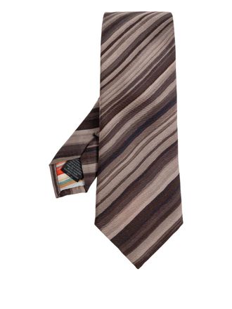 Paul Smith striped tie - Bruin