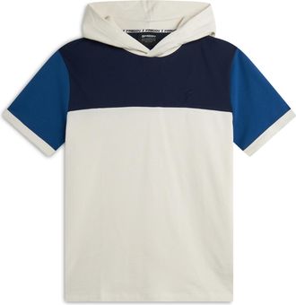 Freddy Felpa a Maniche Corte con Cappuccio design colour block