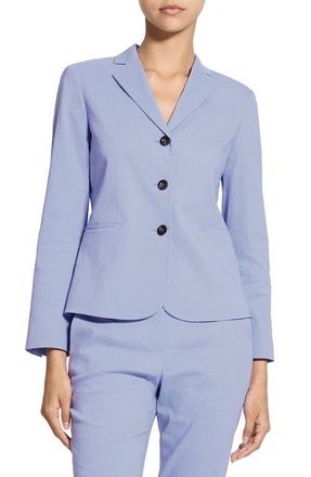 Theory Shrunken Linen Blend Jacket in Lavender Glow at Nordstrom, Size 00