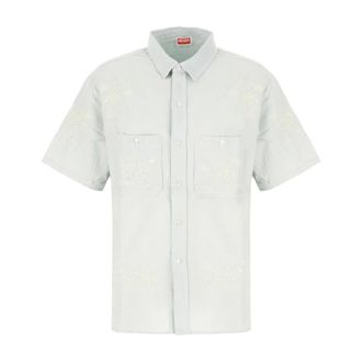 Kenzo Heren, Overhemden, Blauw, Maat: L Katoen