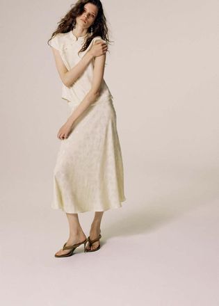 Mango Gonna svasata jacquard grezzo - Donna - XXS - MANGO
