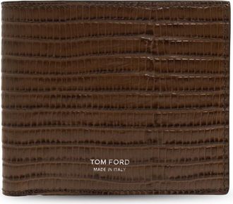 Tom Ford De Leren Portemonnee - Heren - Portefeuilles - Bruin - ONE Size - Leer - Accessoires