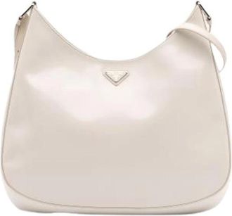 Prada Pre-owned Shoulder Bags, female, White, Size: ONE SIZE Pre-owned Leather crossbody-bags