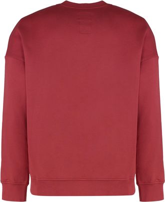 Rick Owens Mens X Champion Cotton Crew-Neck Sweatshirt Red Sweatshirts Sweater