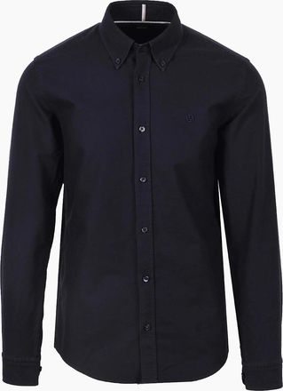 HUGO BOSS Mens Boss Black H Roan Casual Oxford Shirt Dark Blue - Navy - Size: 40