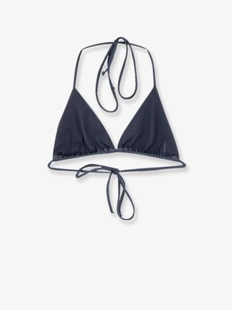 MC2 Saint Barth Womens Bikini Top Annabelle Blue Polyamide Swimwear Sea Clothing