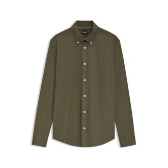 BOSS Slim-fit shirt in soft-touch cotton poplin