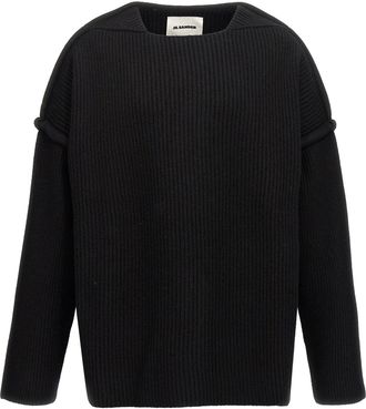 Jil Sander Geometric Neckline Sweater