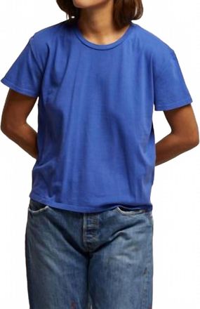 perfectwhitetee Harley Crew Tee In Violet Blue