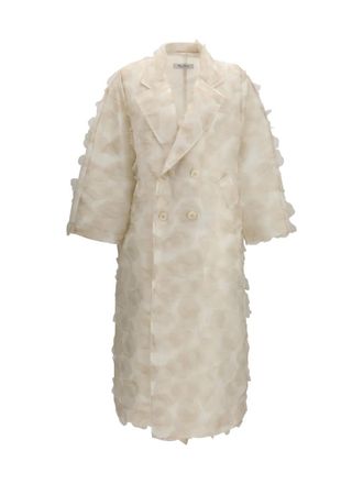 Max Mara Beige Floral Trench Coat