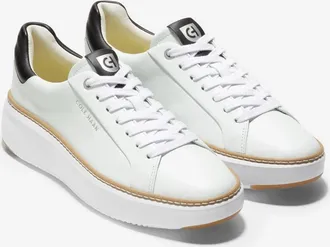 Cole Haan GrandPro Topspin W22707 Sneakers Womens Ivory Leather Shoes RHS9417