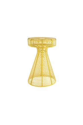 Present Time Leitmotiv Iron Side Table Cuerda Corcho - Citrine Yellow